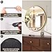 XRAMFY 24 Inch Round Mirror - Circle Mirrors for Bathroom, Entryway and Living Room Wall Decor, Modern Hanging Vanity Mirror, Matte Gold Circle Decorative Wall Mirror