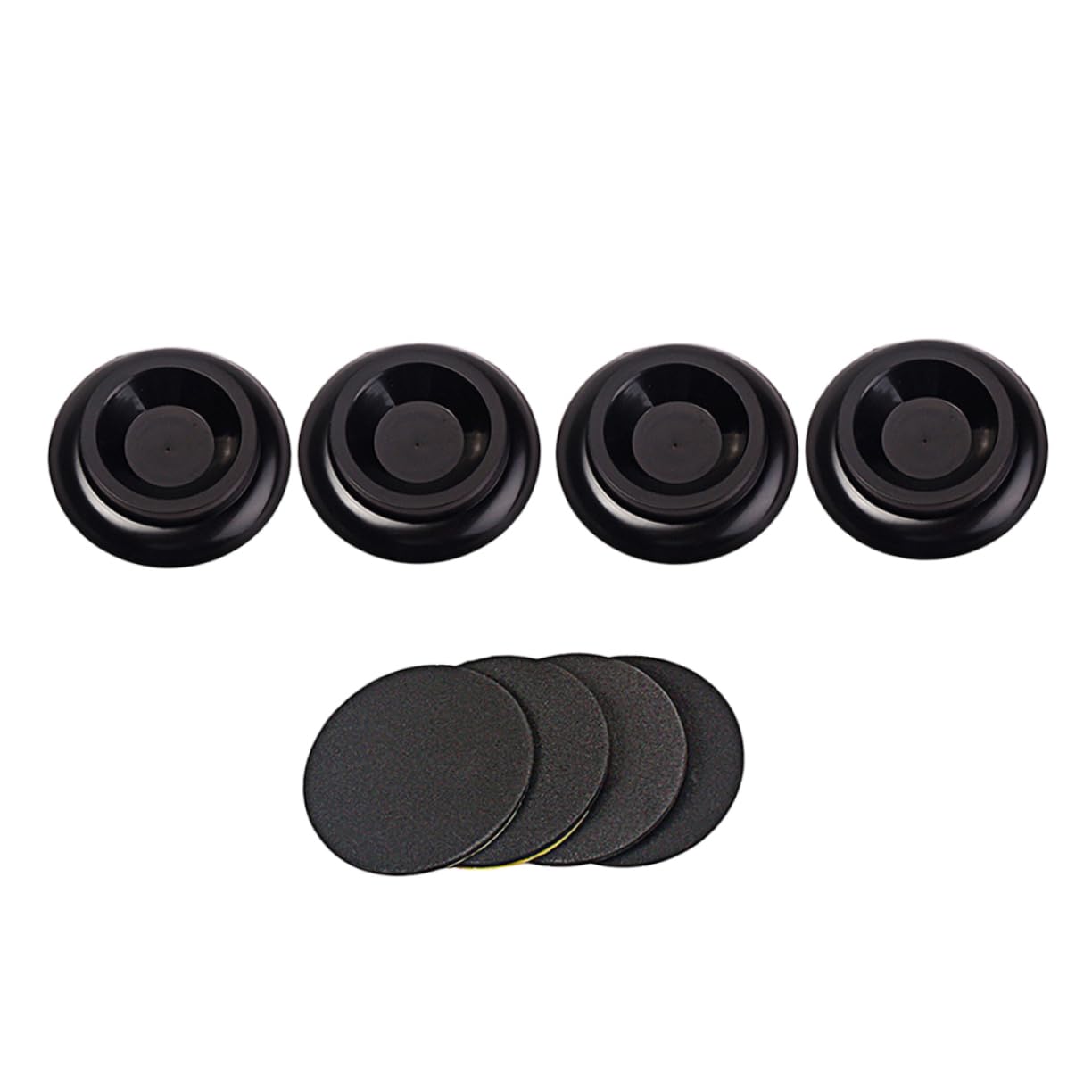 BESTonZON Piano Foot Pads Set of 4 D10 Plastic Cups Grand Piano Mats Non-slip Noise Dampening for Upright Pianos