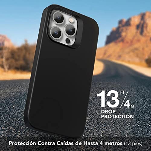 GEAR4 ZAGG Brooklyn Snap Case Apple iPhone 14 Pro, D30 Drop Protection Up to (13ft│4m), Wireless Charging Compatible, Vegan Leather - Black by ZAGG - Image 4