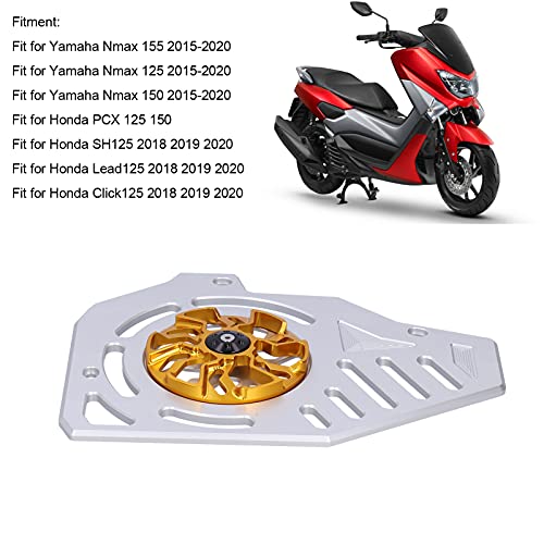 Motorcycle Radiator Grille Guard, Stainless Steel Motorcycle Radiator Cover Rotate Fan Guard Silver Orange Fit For Yamaha Nmax 155 125 150 2015-2020 #TOP2