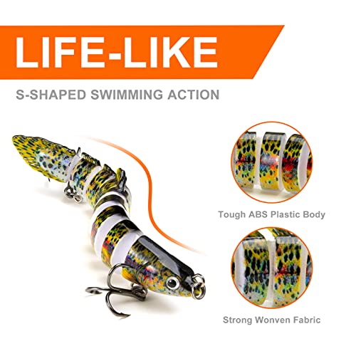 Lot De 3 Leurres De Pêche Multi-articulés De Qualité