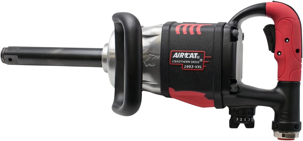 AIRCAT Pneumatic Tools 1993-VXL: 1-Inch Vibrotherm Drive Composite Straight Impact Wrench 2,300 ft-lbs - 7-Inch Extended Anvil