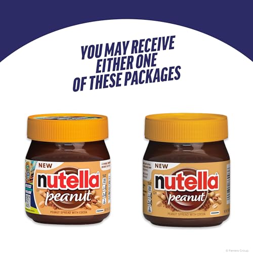Image of Nutella Peanut Spread With Cocoa, Smooth and Creamy, for Afternoon Snacking, Family Gifts, Unique Snacks, 13 oz (Pack of 2)