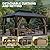 YITAHOME 9x11FT Hardtop Gazebo Double Roof Canopy w/Netting and Curtains, Outdoor Gazebo Permanent Galvanized Iron Steel Gazebo for Patio, Backyard, Deck and Lawns, Brown