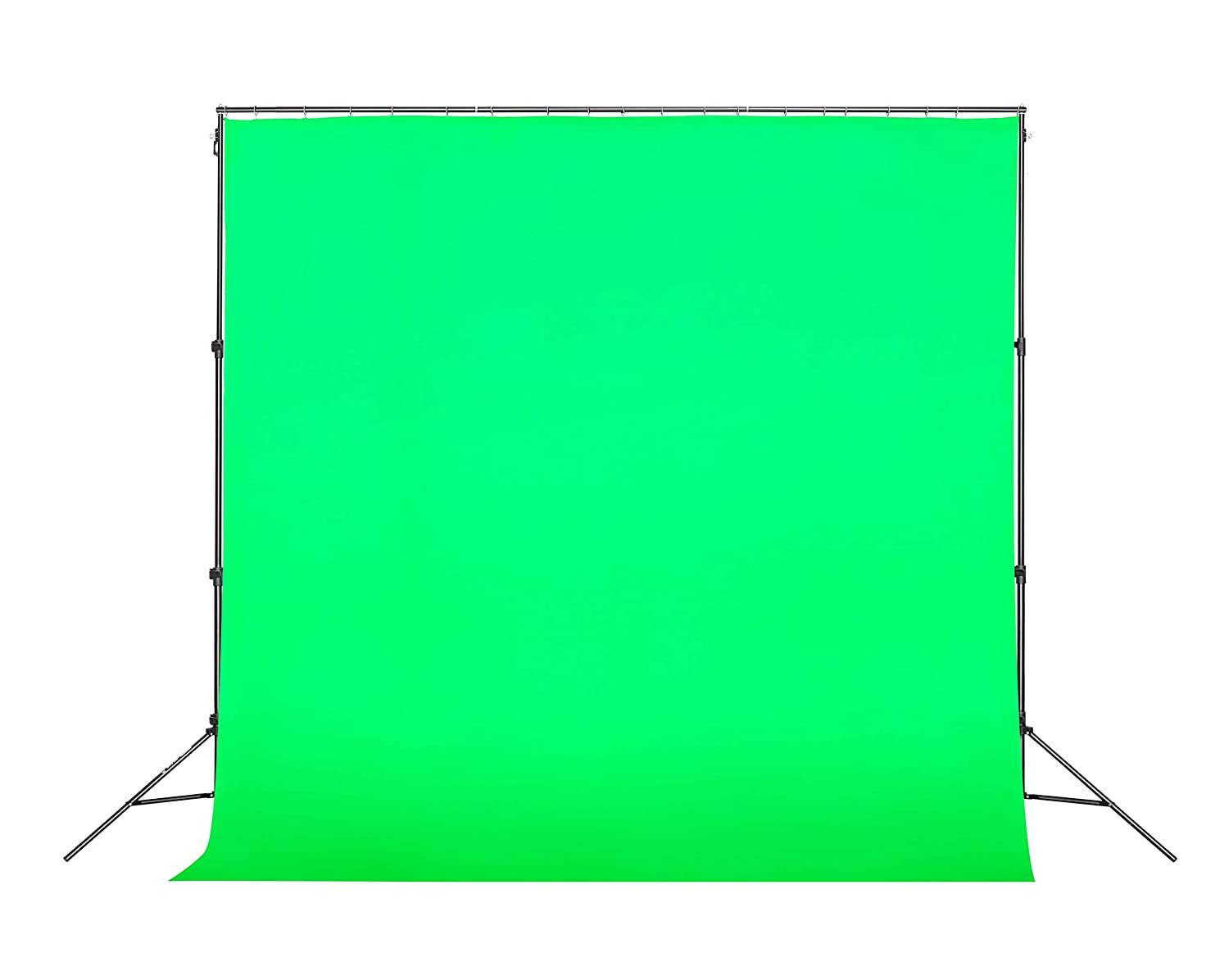 Sonia Photography Stand Kit (9ft x 9ft) Background Support System Kit Portable Foldable with 8 X 12 Green Screen Croma Backdrop and Carry Bag Combo Kit