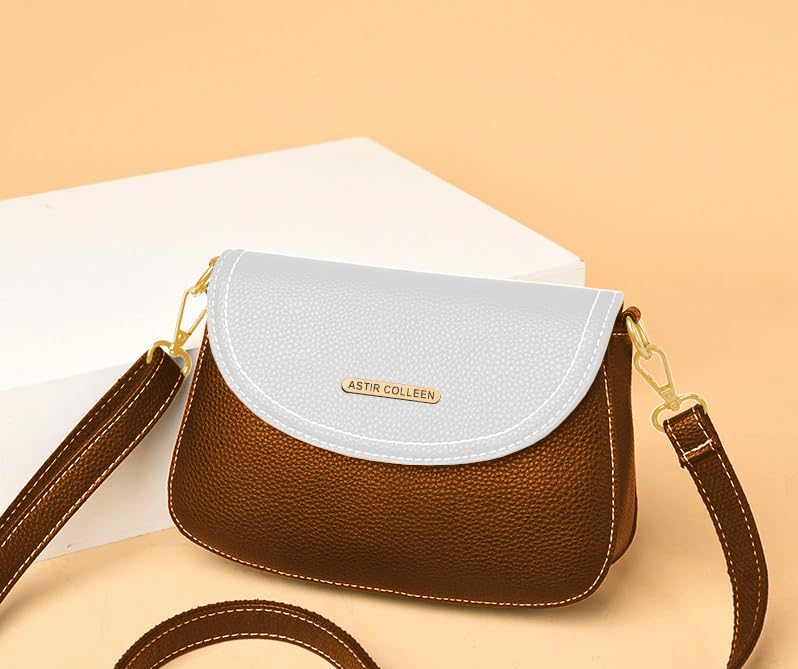 ASTIR COLLEEN Women's Sling Bag - PU Crossbody Bag, 20x20x2 Cm, Zip Closure - View #3