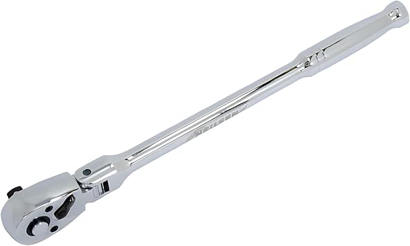 Neilsen CT0811 3/8in DR Flexi-Head Ratchet | Long Handle with Locking Swivel Head