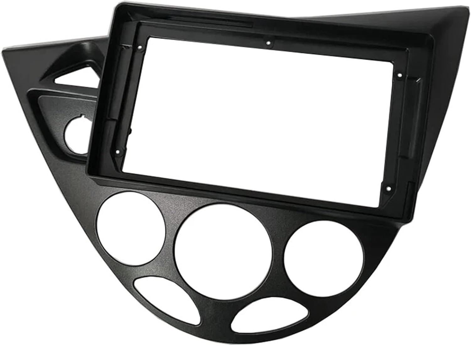 Car Radio Panel 9 Inch Car Radio Fit for Ford Focus MK I 1998-2005 Car Stereo Panel Mounting Bezel Faceplate Kit Durable(RHD,Fascia and Cable)