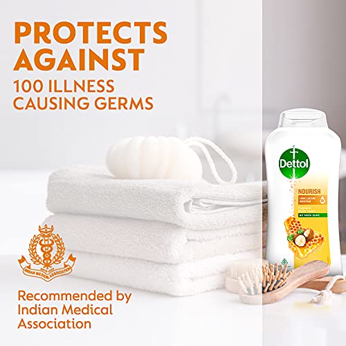 Image of Dettol Original Germ Protection Handwash Liquid Soap Refill, 1500ml and Dettol Body Wash and Shower Gel, Nourish - 250ml