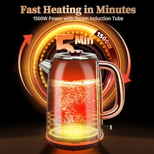 Pava eléctrica retro 1.7 L con termómetro INFOOD miniatura 4
