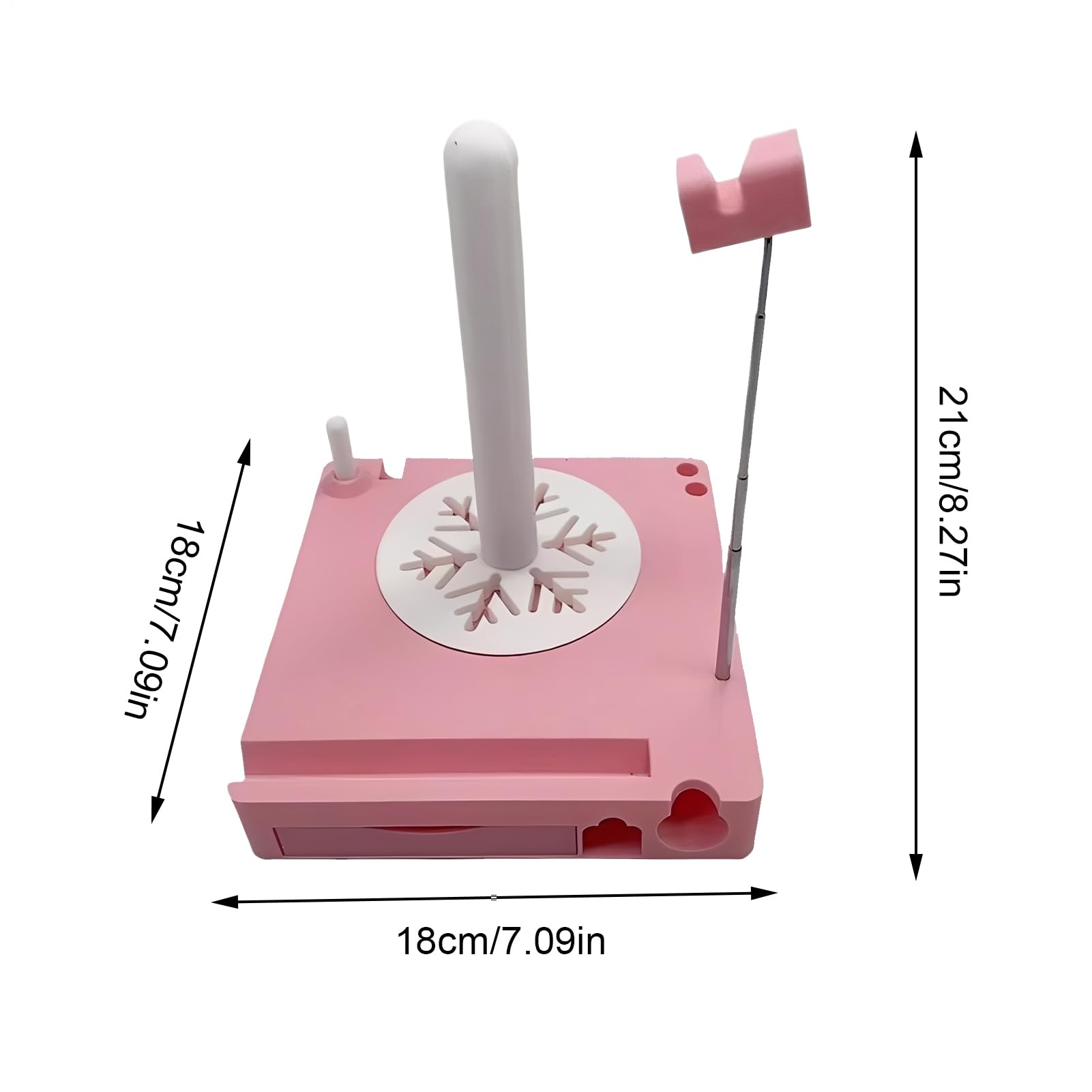 Generico Porta Gomitolo Uncinetto, Porta Gomitolo Multifunzionale con Cassetto Portaoggetti E Supporto Telefono, Regalo Donna