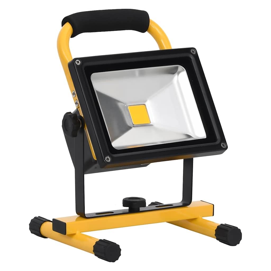 Faretto LED ricaricabile, 30 W, luce da lavoro con 1500 lumen, proiettore portatile per officina, cantiere e campeggio, bianco freddo 6000 K