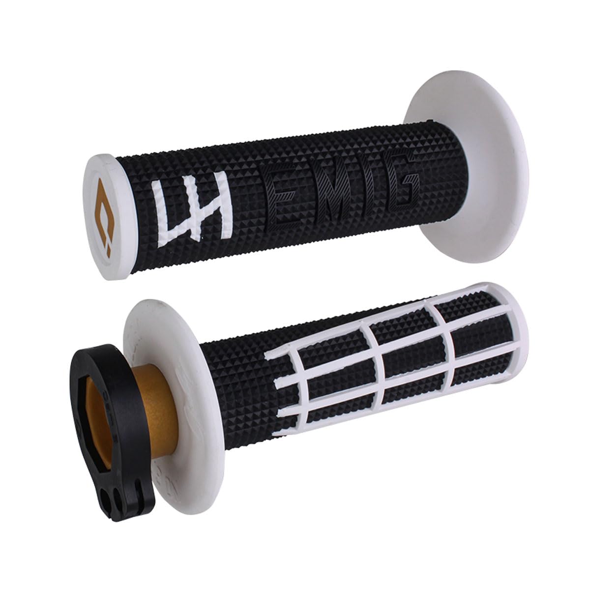 Amazon.com : ODI H36E2BW Emig 2.0 - V2 Lock-On Grips Black/White