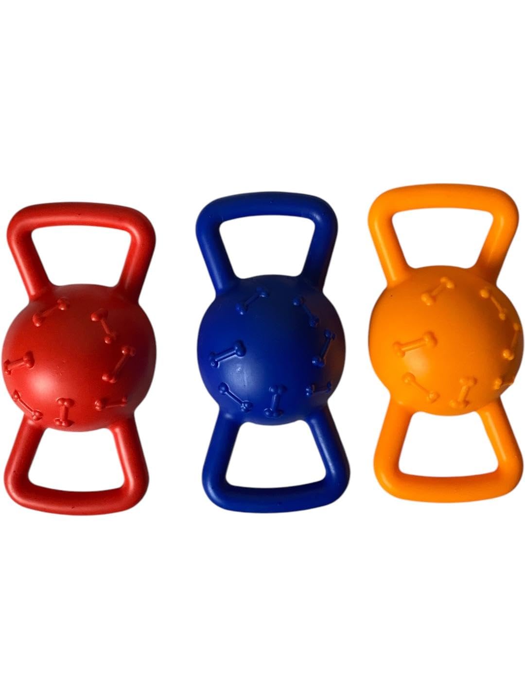 Dog Toy Giggle Ball with Handles, TPR Material (1 PIECE RANDOM CLOUR SENT)
