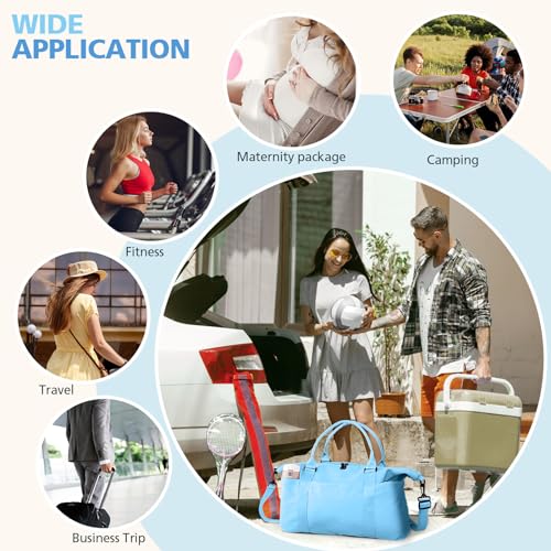 Image of Travel Duffle, Waterproof Weekender Carry On Tote for Women, Travel Essentials Sport Gym for Men, Hospital Bag for Labor and Delivery, Overnight Luggage With Trolley Sleeve