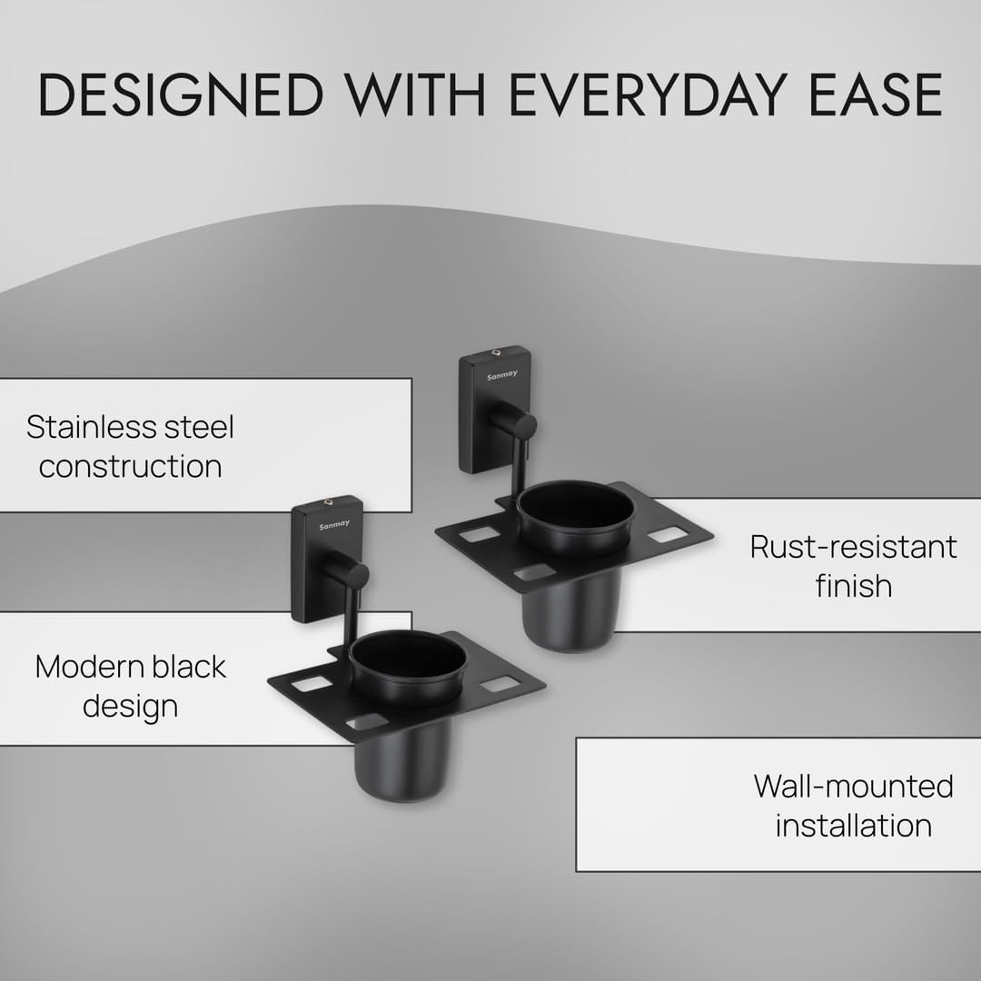 Wall Mounted Glass Holders - Stainless Steel -3