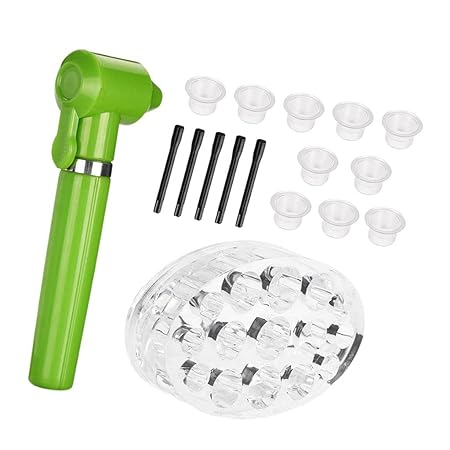 Cage Tattoo Pigment Mixer Ink Agitator Mixing Sticks Tattoo Caps Holder Kit Green