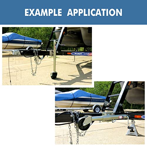 Aukayne Swivel Trailer Jack, Heavy Duty Boat Trailer Jack With 6'' Dual Wheels, 12" Lift, 2000 Lbs #TOP6