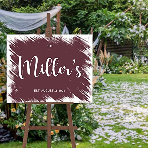 Panneau de bienvenue de mariage anniversaire et signalétique de réception personnalisée