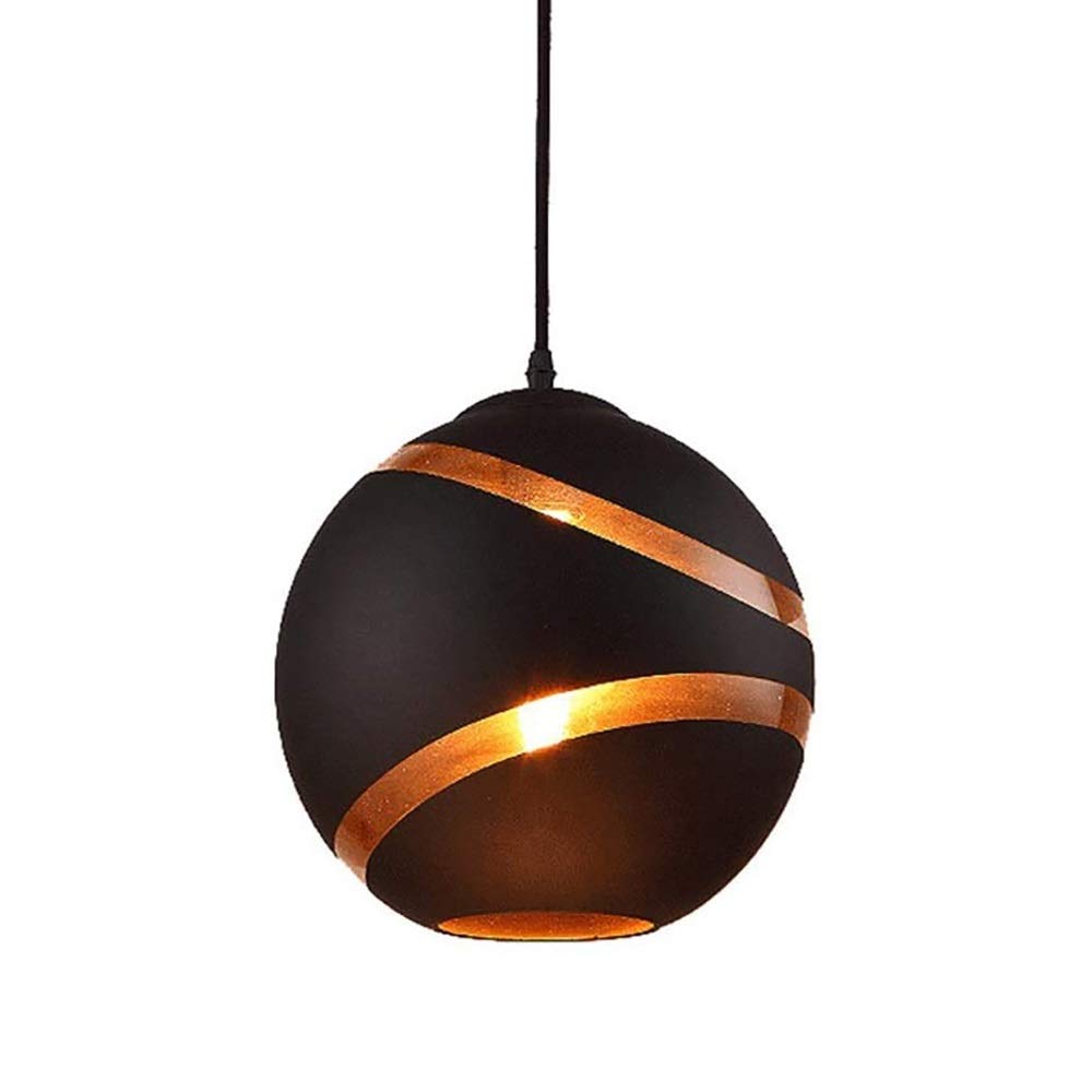 Lampe de table à manger moderne et luminaire suspendu salon avec plafonnier boule métal