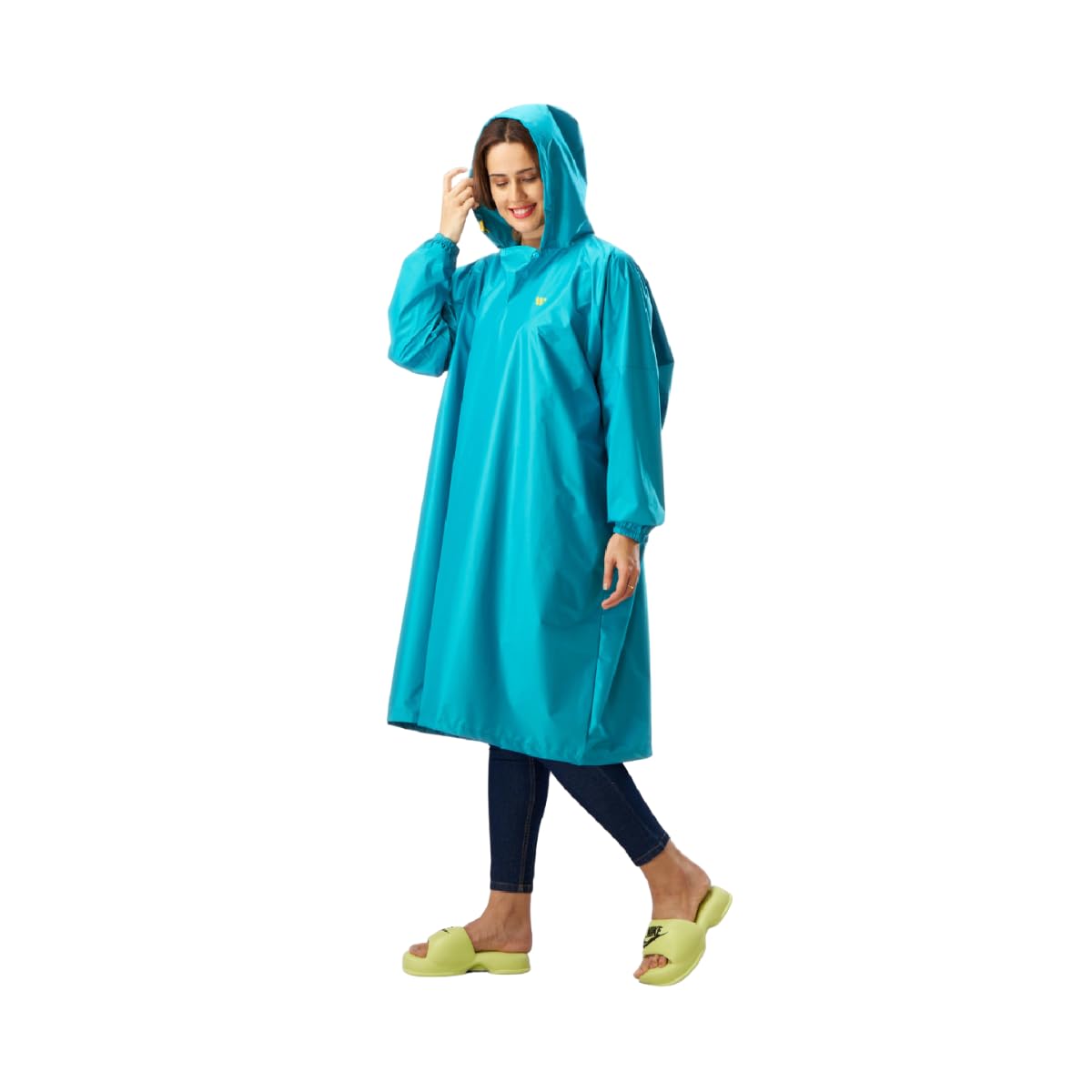 Waterproof Reusable EVA Rain Poncho For Kids And Adults - Transparent Clear Poncho Plastic Rainwear Suit For Students