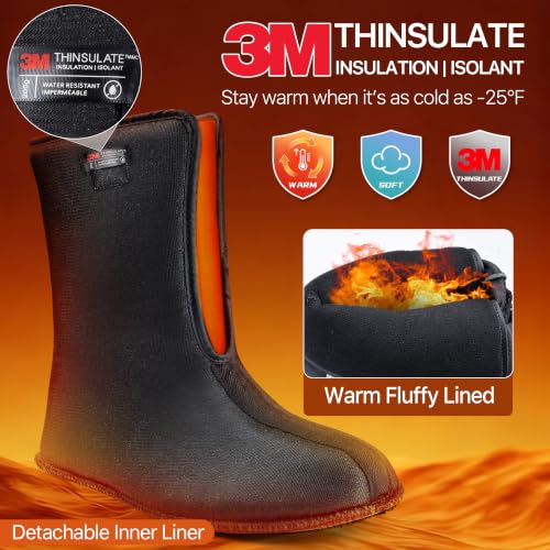 Image of FREE SOLDIER Mens Snow Boots Insulated Waterproof Hiking Winter Shoes Nonslip Outdoor Ankle Cold Weather Boots with Warm Inner