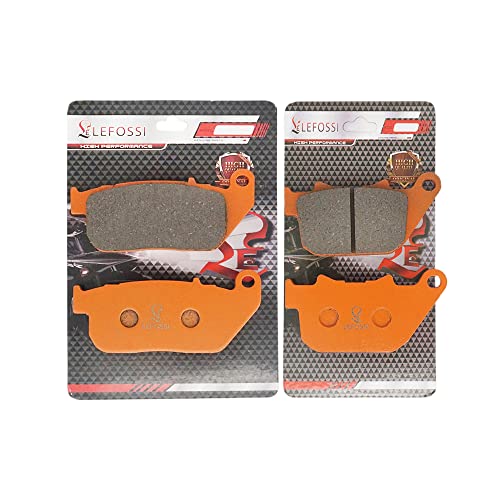 LE LEFOSSI moto Fibre de Carbone Plaquettes de Frein Avant et Arrière Pour Compatible avec Harley Davidson XL 883 N Iron XL 883 R Roadster XL 1200 X Forty...