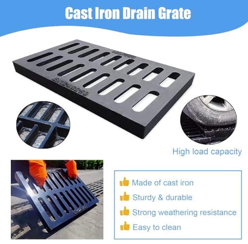 Grille robuste en fonte durable de haute résistance extérieure