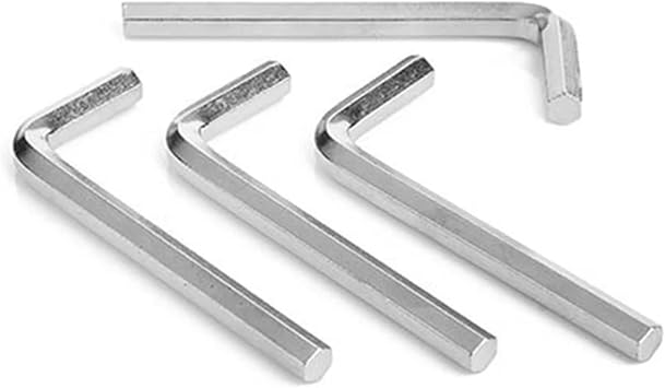 Offset Wrench Hex Wrench Small Allen Key Set Hexagon Hexagonal 1.5mm from 1/2 .25 Bicycle L Handle for Tight Spaces for Automotive Repair(Silver,0.9mmx10x31)