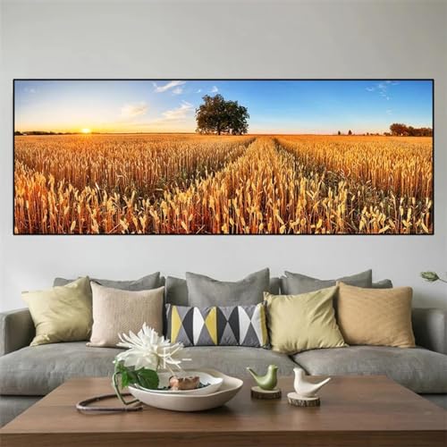 Affiches et impressions photos d'art mural arbre coucher soleil 55x110