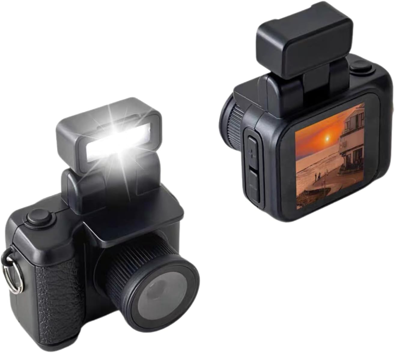 Dpofirs Mini Thumb Camera, 1080P 2MP Keychain Camcorder, Small DVR, Retro Compact Photography Video for Travel Vlogging Students