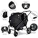 Wagon Stroller for 2 Kids, All-Terrain with Removable UV-Protection Canopy, Adjustable Push/Pull Handle, Snack Tray & Cup Holders, Perfect for Baby and Toddler（Khaki）