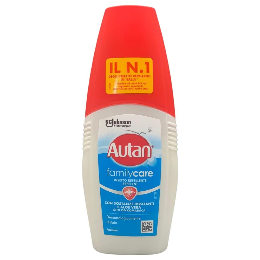 Family Care Vapo, Insetto Repellente con Sostanze Idratanti e Aloe Vera, 100 ml (Familycare (6 Unità))