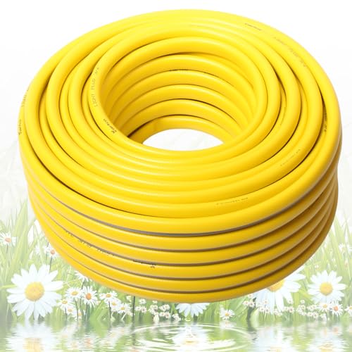 Gartenschlauch Schlauch 1 Zoll 20m 30m 50m Grün Gelb Wasserschlauch Varianten (20m Gelb)