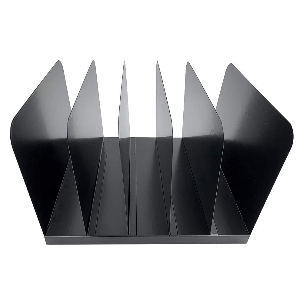 BUTORY - Organiseur De Bureau Vertical En Métal 5 Ou 7 Sections - Séparateurs Réglables - Range Fichiers Et Livres