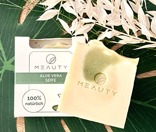 Aloe Vera Seife I über 99 % natürliche Inhaltsstoffe I handgemacht I insbesondere bei trockene Haut oder Mischhaut; bei strapazierter Haut, Hautirritationen und Hautproblemen Cover
