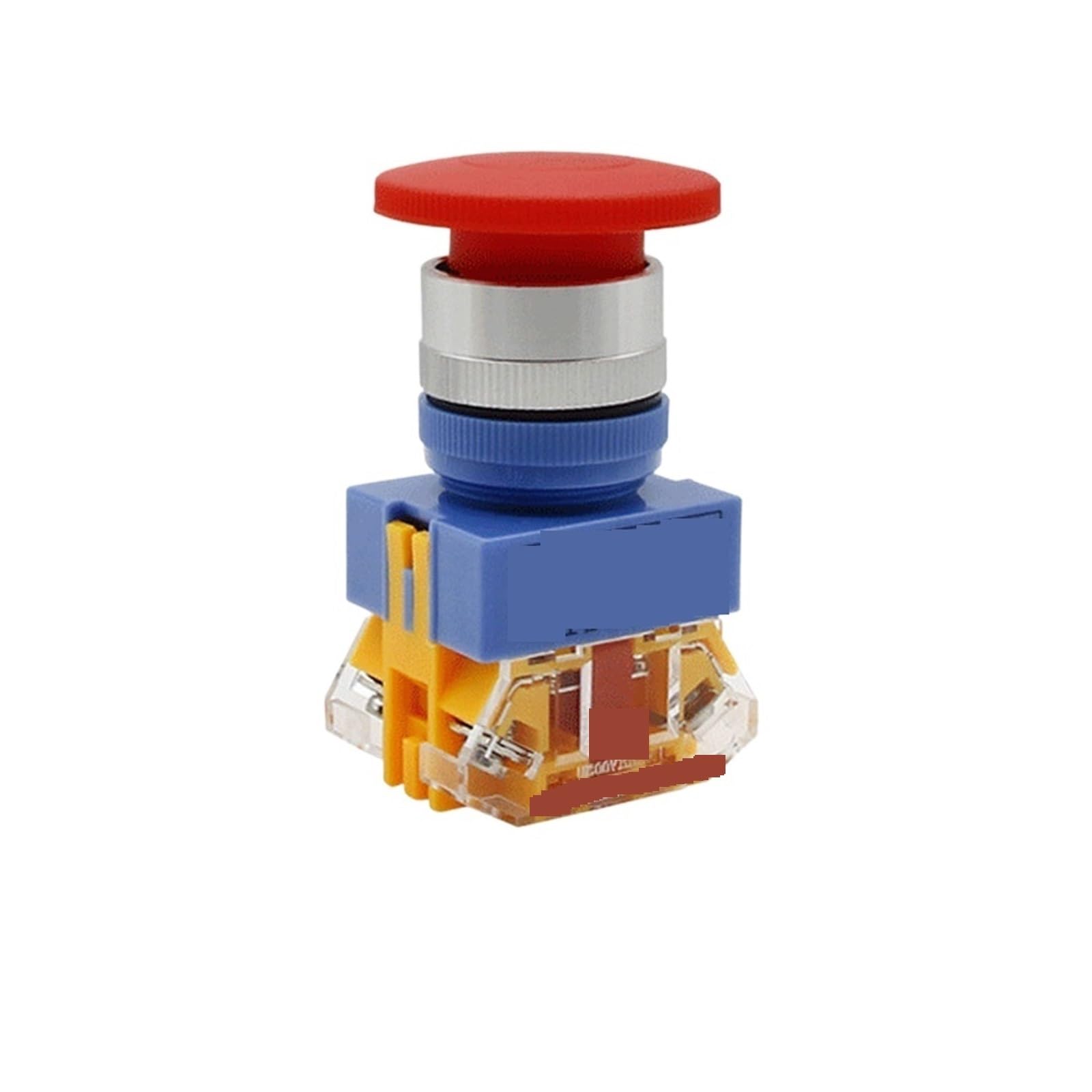 Interruptor de presión de cabeza de seta rojo para evitar fallos de conexión en cuadros de 22 mm 4