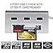 Rybozen Aluminum 6-in-1 USB 3.0 Hub, Powered USB Hub with CF/SD/TF Card Port, Card Reader Hub for Mac Pro, iMac, MacBook, Laptop and Desktop PC