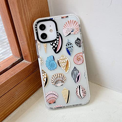 Protection silicone iPhone 7 coque souple motif conque fleur coloré