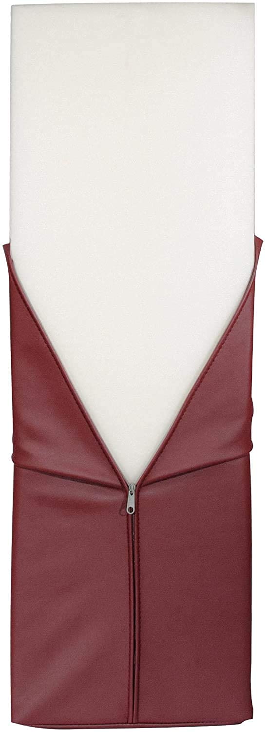 Master Massage Massage Bolster,Pillow Cushion, PU Upholstery, Memory Foam, for Massage/Spa/Beauty/Tattoo/Back Pain Relief (Burgundy, 6'' Half Round)