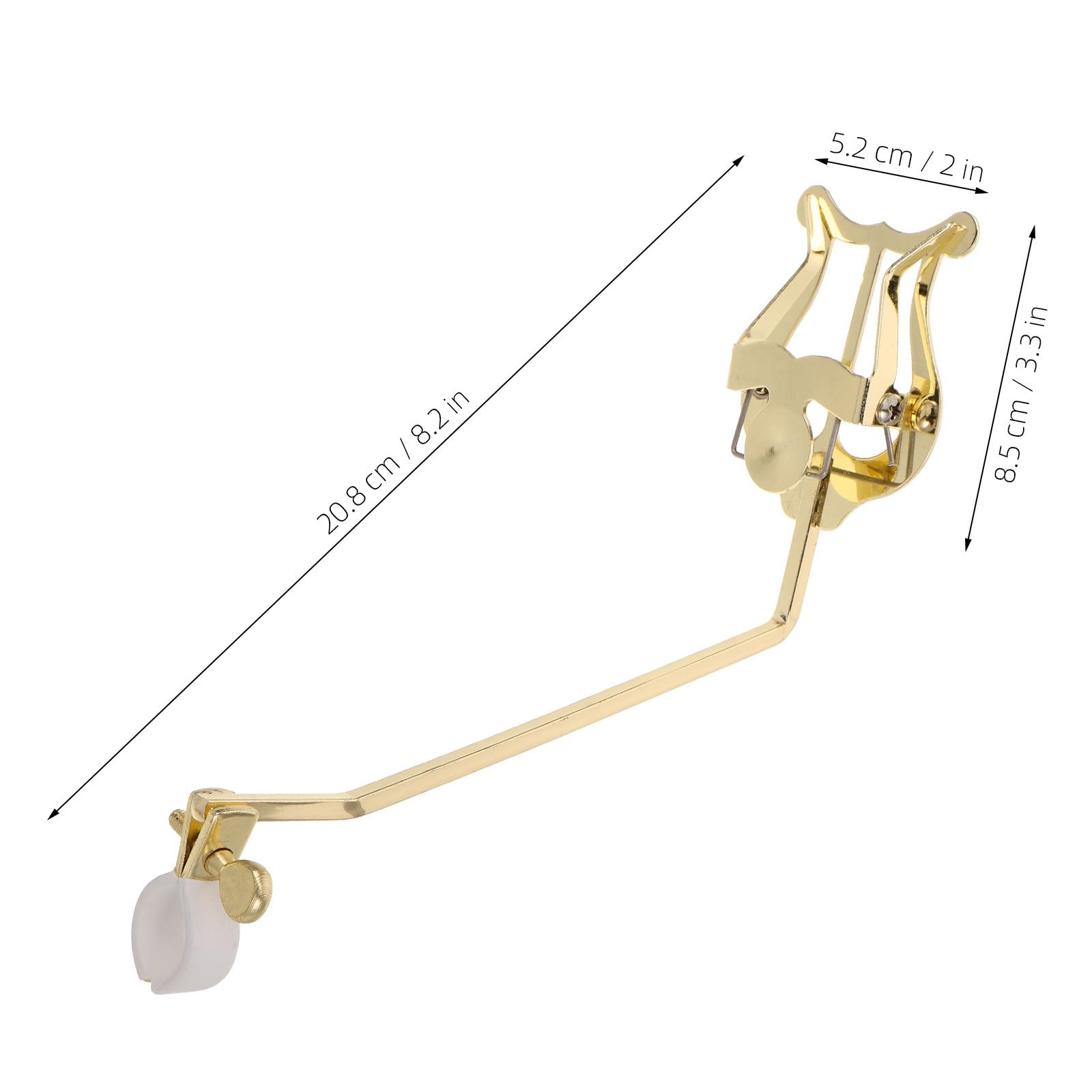 IMIKEYA Pince à Lyre pour Clips de Partitions pour Cor D'harmonie en Métal Doré Accessoire Compact Répétitions Longues en Intérieur