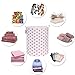 Sea Team 19.7 Inches Large Sized Waterproof Coating Ramie Cotton Fabric Folding Laundry Hamper Bucket Cylindric Burlap Canvas Storage Basket with Stylish Polka Dot Design (19.7