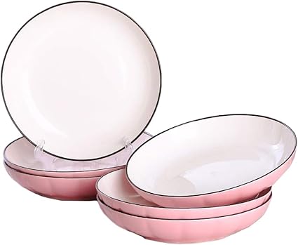Amazon えみり キッチン用品 食器 皿 6枚セット 電子レンジ 食洗機対応 料理用品 皿セット 円形 カレー パスタ皿 8インチ 和風 陶磁 ピンク Huimei えみり カレー パスタ皿 Amazon えみり キッチン用品 食器 皿 6枚セット 電子レンジ 食洗機対応 料理用品 皿セット 円形 カレー パスタ皿 8インチ 和風 陶磁 ピンク Huimei えみり カレー パスタ皿