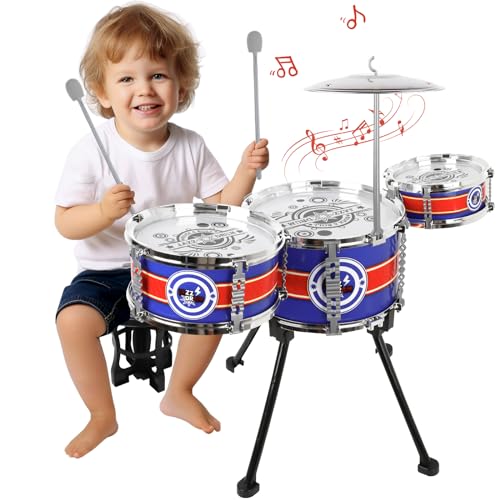 Kit Batterie Enfant Débutant VEVOR 3 Pièces - Trous Noir 14", Poplier/PE/ Acier, 8.25kg