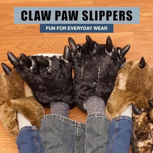 NORTY Stuffed Furry Animal Claw Paw Slippers for Toddlers, Kids, and Adults - Cozy Plush Design - Perfect for Boys, Girls, Men, and Women - House Footwear2
