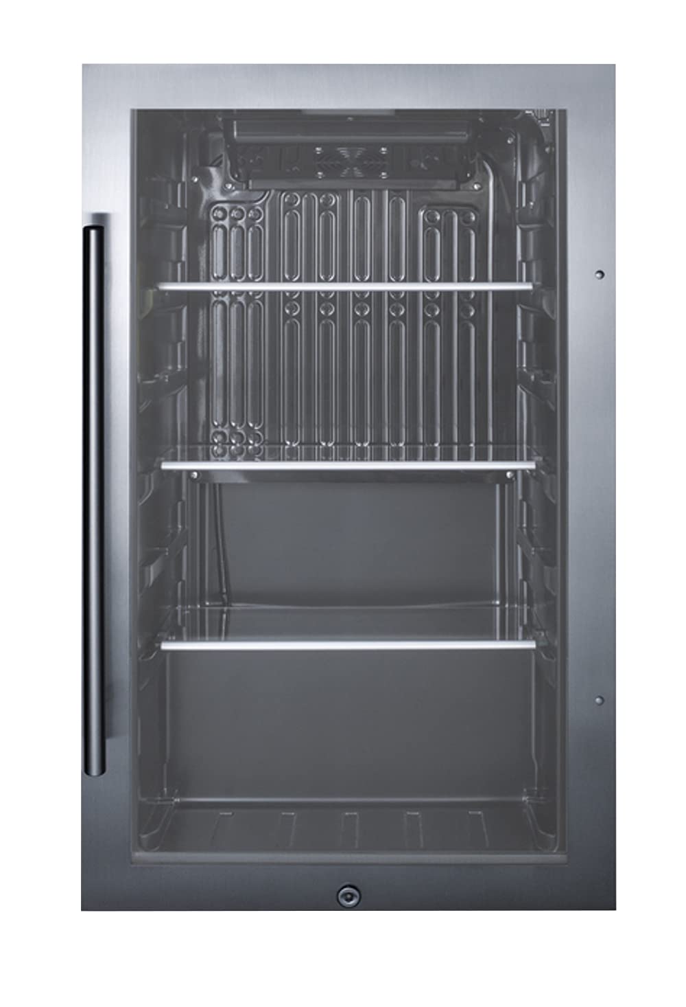 Summit 19” Beverage Center, 3.13 cu.ft. Capacity, Outdoor Refrigerator, Shallow Depth, Stainless Steel & Glass- SPR488BOSCSS