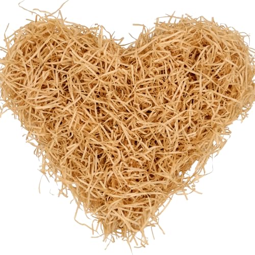 Upgraded Brown Shredded Tissue Paper for Gift Boxes Filling Eco Hampers Basket Stuffing Filler Paper Shred for Valentines Day Birthday Gift Decorations DIY Gift Packaging 150g