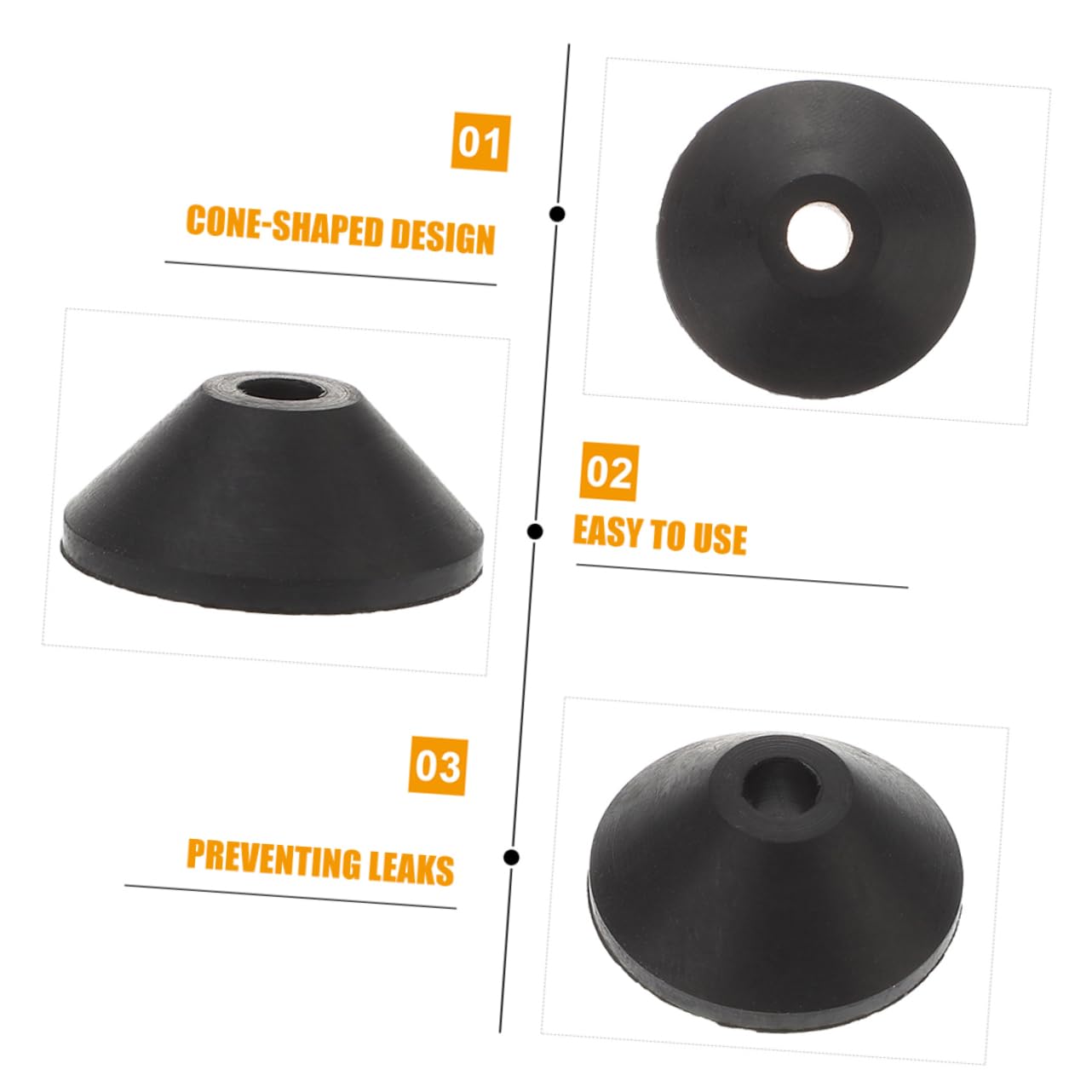 Veemoon 150pièces Rondelles Coniques Caoutchouc Pour Vis De Réservoir Wc Joints Étanches Pour Fixations De Toilettes Accessoires Et Faciles à Installer