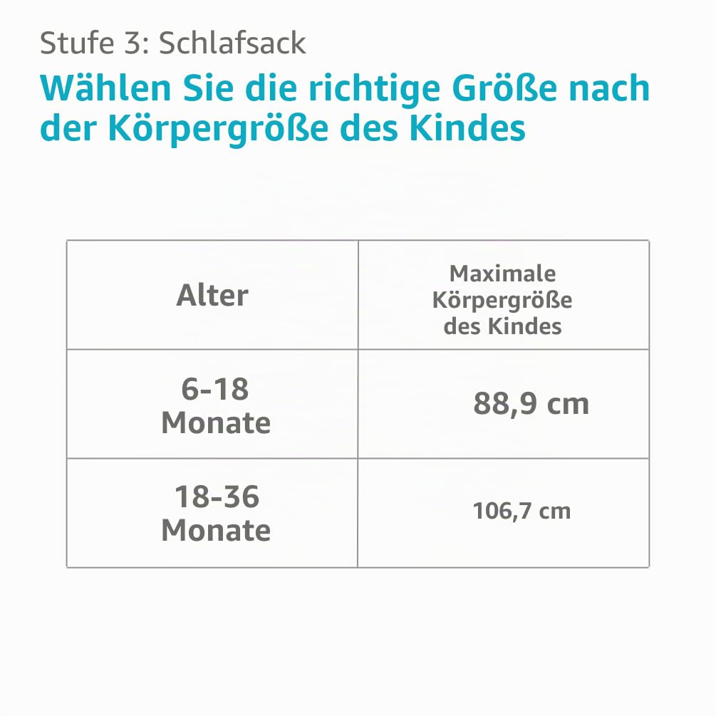 Love To Dream™ Schlafsack, 18–36 Monate – Südpolgrau | Langärmlige tragbare Decke | 2,5 Tog für Winter & Herbst (16–20 °C) | Baumwolle, maschinenwaschbar, Doppelreißverschluss