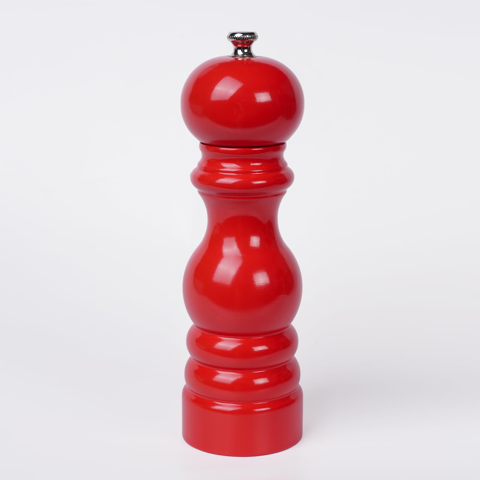 Glios Red Wooden Salt Hand Mill-Grinder 18 Cm-7.08 inch